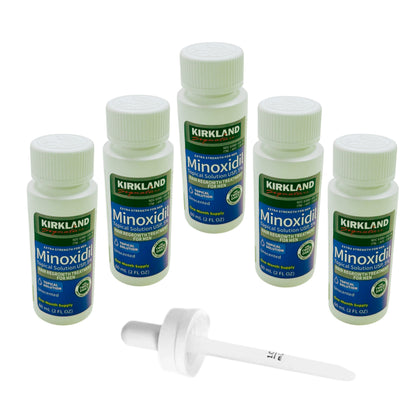 Kirkland 5% Minoxidil Extra Strength Liquid Hair Loss and Hair Regrowth Treatment 1-6 Month