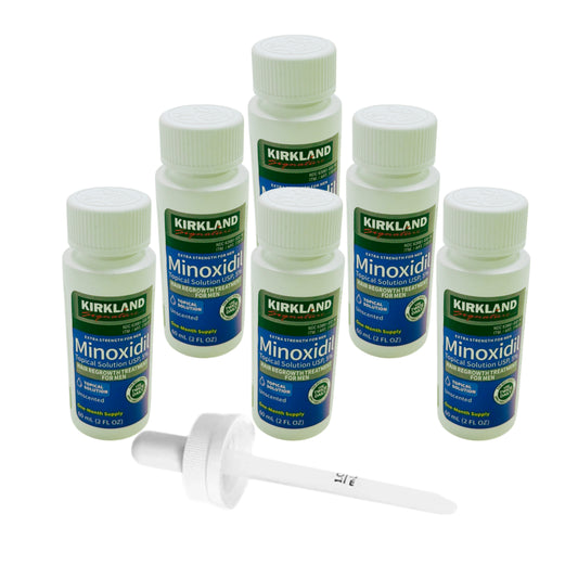 Kirkland 5% Minoxidil Extra Strength Liquid Hair Loss and Hair Regrowth Treatment 6 Month
